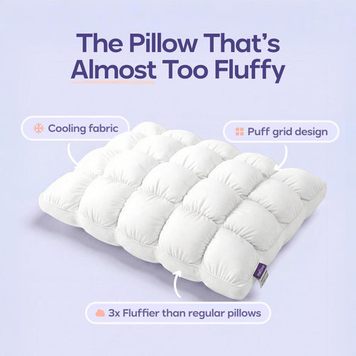 Muno cloud puff cervical support pillow