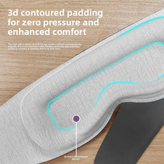 Muno 3D weighted sleep eye mask with glass beads - view 3